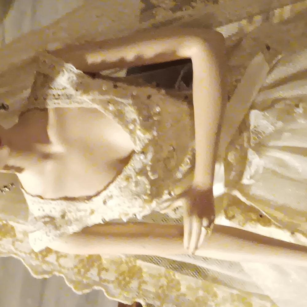 Elegant Cream Lace Nightgown